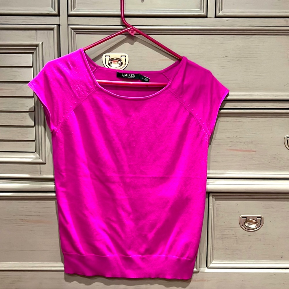 Pink Lauren Ralph Lauren knit shirt. Size M